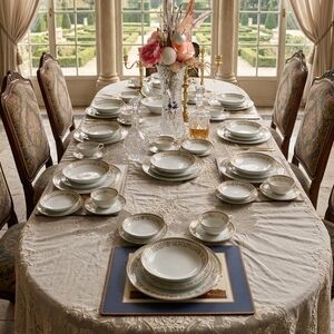 Noritake GRACELYN 61 PIECES_  8 PLACE SETTING‎ FAMILY TABLE + 5 PC Hostess.